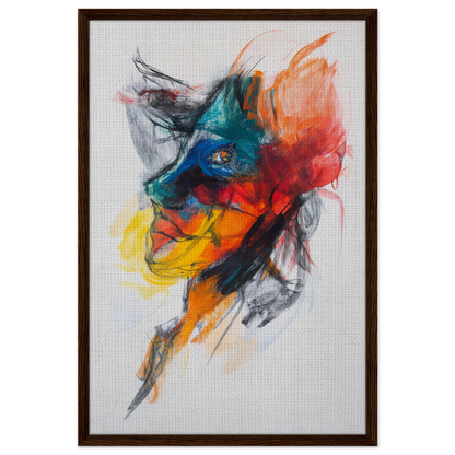 Vibrant abstract portrait of Swirling Color Symphony perfect for room decor and art lovers