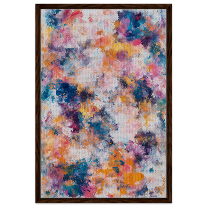 Vibrant Abstract Painting in Swirlstorm Euphoria Seas Canvas Wall Art Design