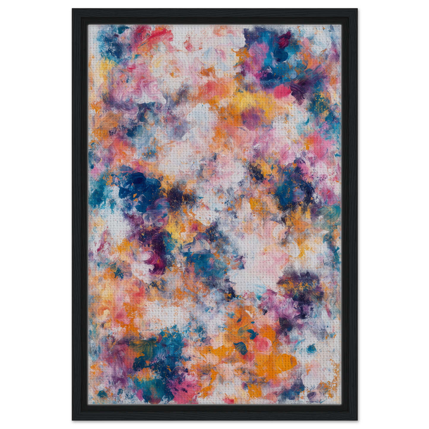 Abstract painting in vibrant colors for Swirlstorm Euphoria Seas canvas wall art