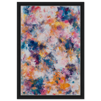 Abstract painting in vibrant colors for Swirlstorm Euphoria Seas canvas wall art