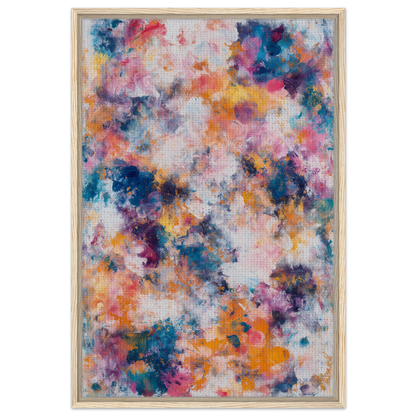 Abstract painting with vibrant colors in Swirlstorm Euphoria Seas canvas wall art