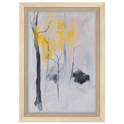 Abstract painting of trees with yellow foliage in Sylvan Ether Highlights room decor