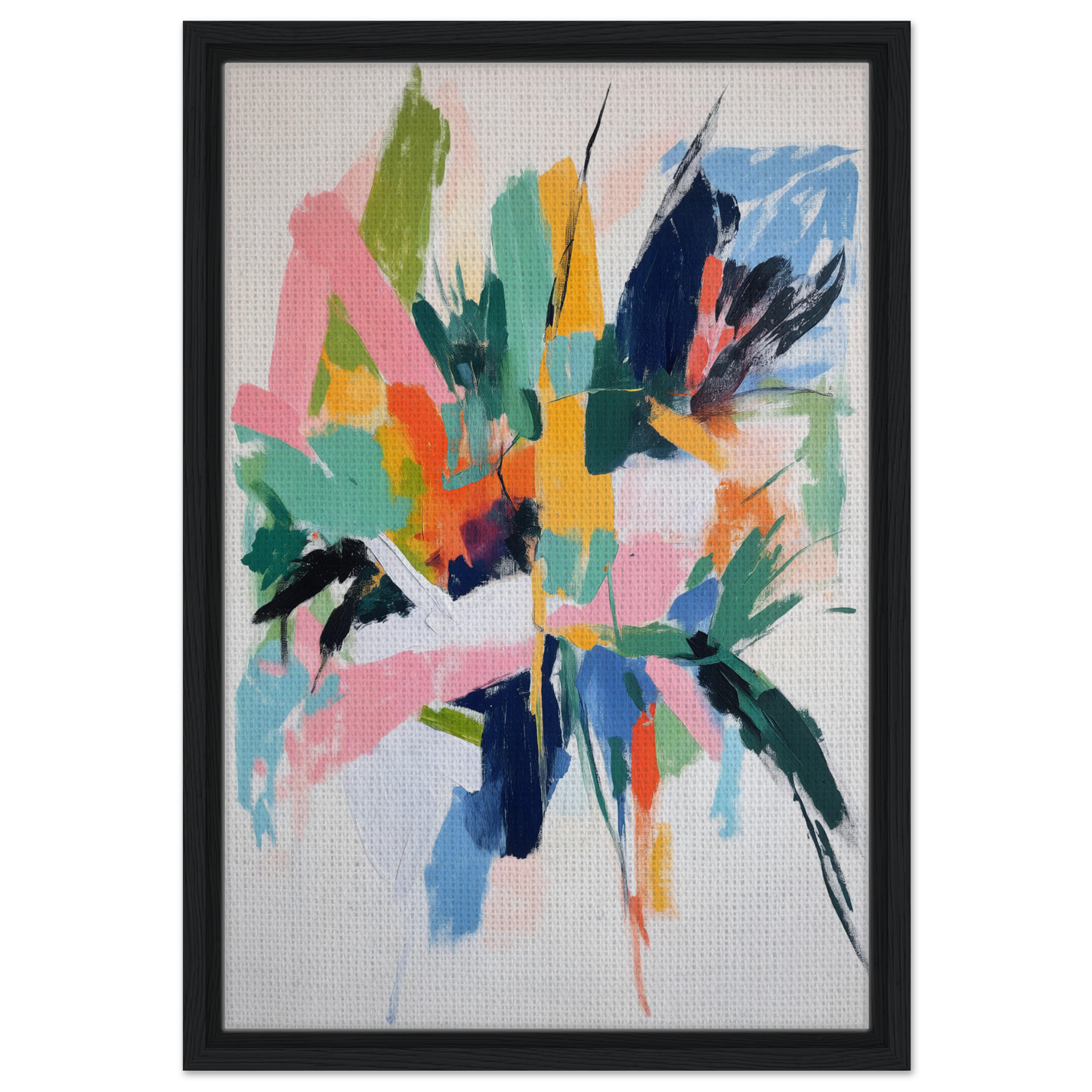 Abstract painting in vibrant colors for Teal Dream Eruptions room decor by Fashion Oracle™