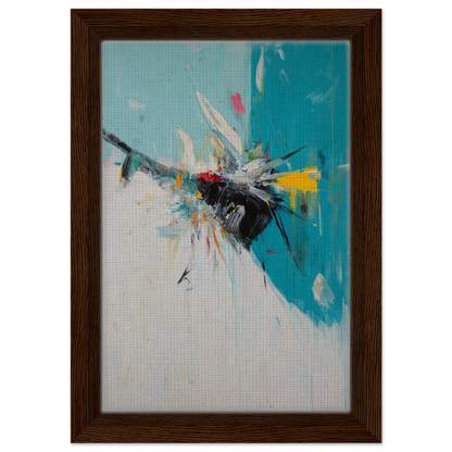 Abstract painting in Teal Explodes Perception, ideal for fashion oracle™ room decor