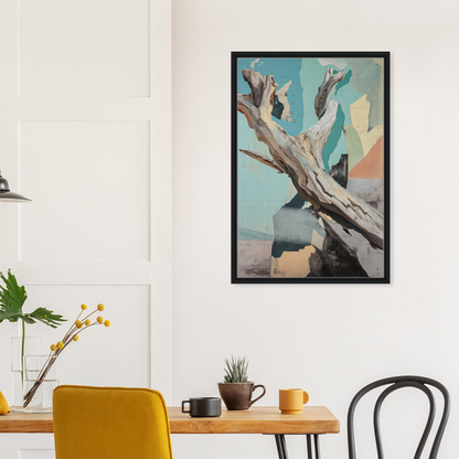 Framed canvas featuring a gnarled tree branch, ideal for fashion oracle™ room decor