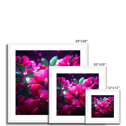 Three different sizes of the flower canvas