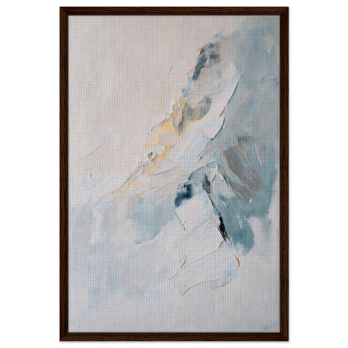 Abstract painting featuring soft blue, gray, and white brushstrokes from Tranquil Chromatic Voyage