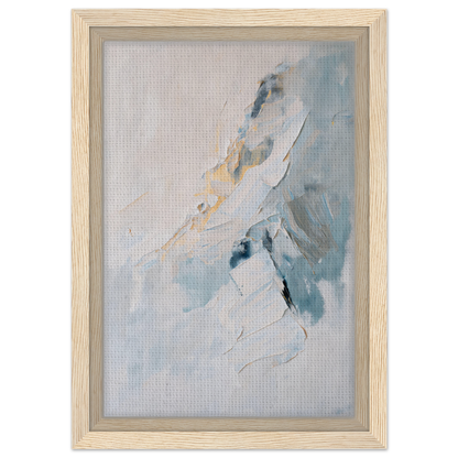 Abstract painting in soft blue and beige, framed canvas print from Tranquil Chromatic Voyage