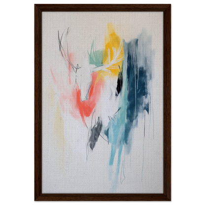 Abstract painting titled Turquoise Reverberations Dance, ideal for chic room decor