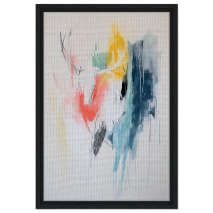 Abstract painting showcasing vibrant brushstrokes in Turquoise Reverberations Dance design