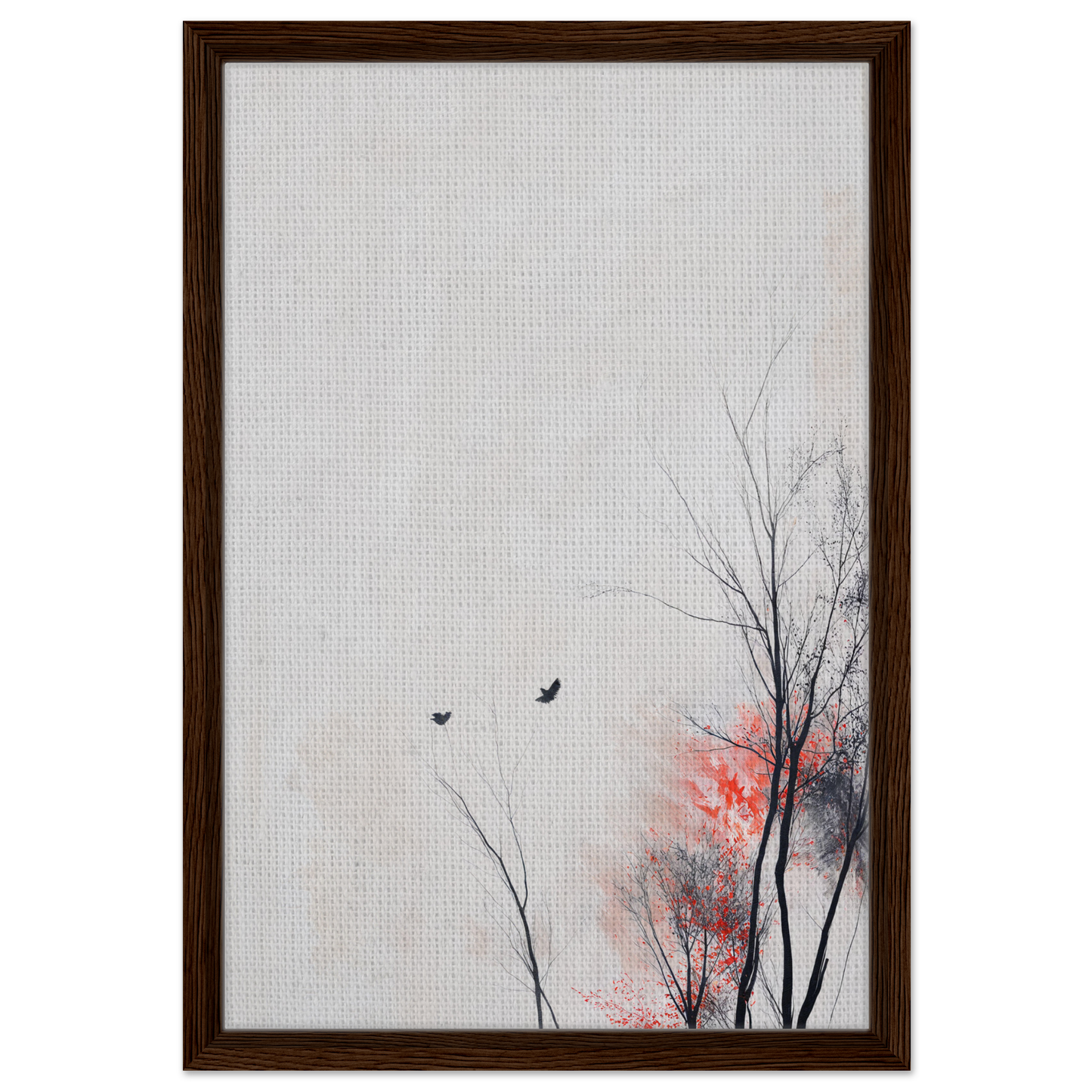 Framed artwork of a minimalist landscape for Veering Whisperscape room decor