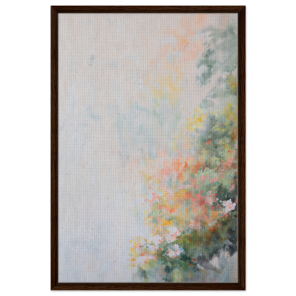 Abstract painting in wooden frame, perfect for Verdant Psyche Whispers room decor