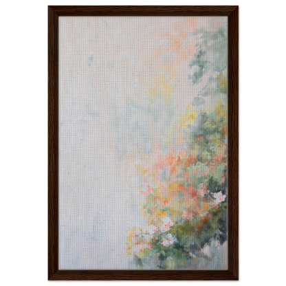 Abstract painting in soft pastel colors framed for Verdant Psyche Whispers room decor