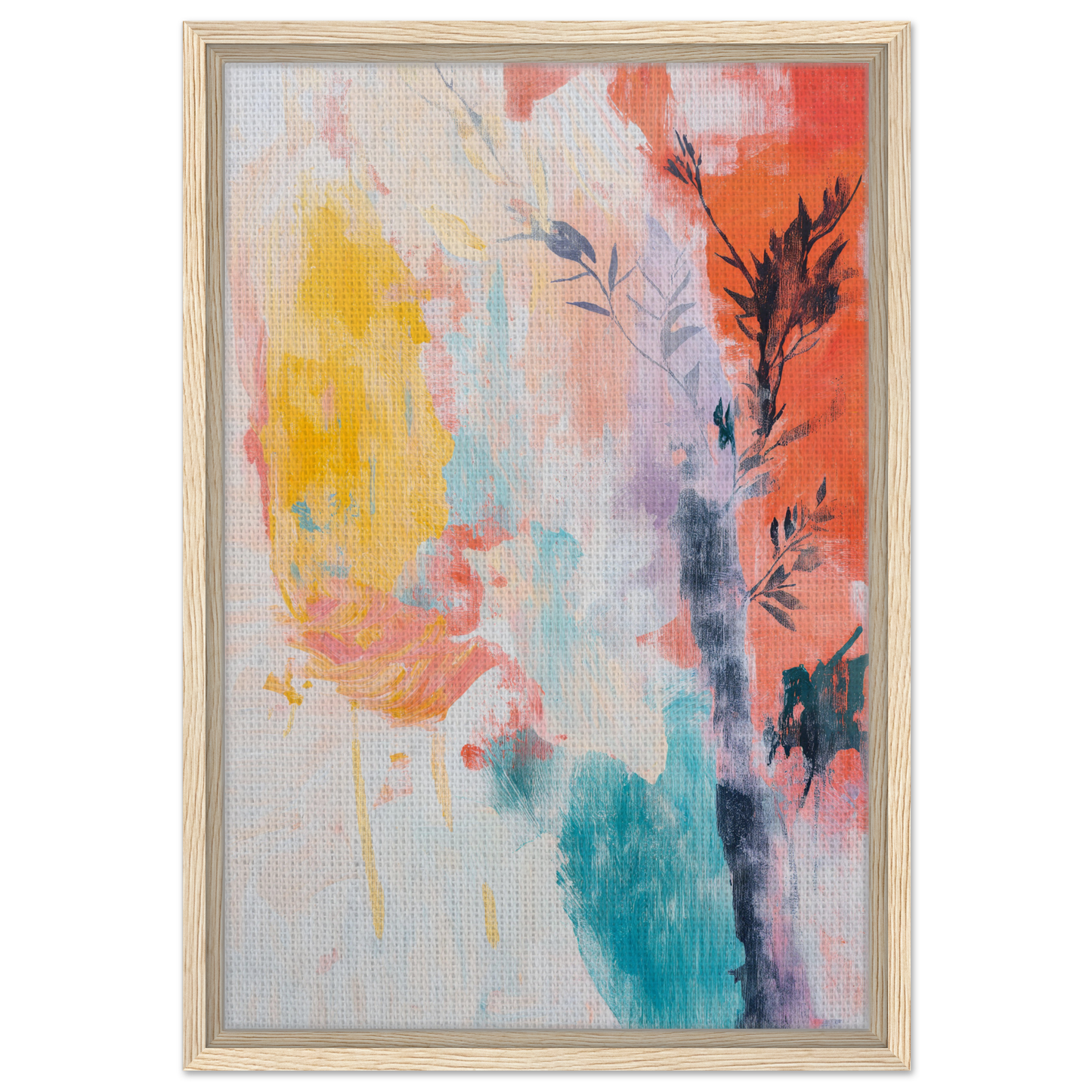 Abstract painting with colorful brushstrokes for vibrant Sundance Whispers room decor