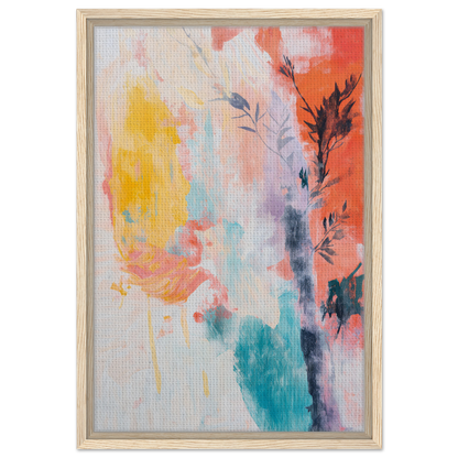 Abstract painting with colorful brushstrokes for vibrant Sundance Whispers room decor