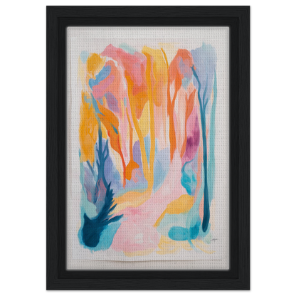 Abstract painting in vibrant hues for Vivid Illumination Reverie room decor