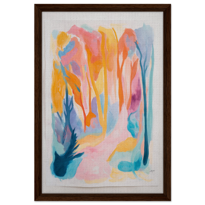 Abstract painting with vibrant hues for Vivid Illumination Reverie room decor