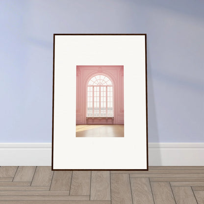 Framed wall art of a pink architectural window from Ether Balcon Evolvement special edition