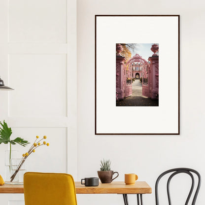 Framed art of an ornate pink archway in the Sugarcotton Visions Gateway collection