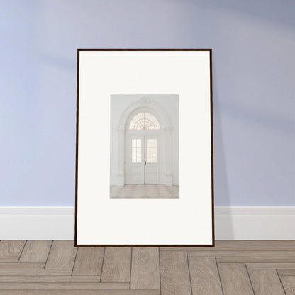 Framed black and white art of elegant arched doorway for Portal Poise Unveiled special edition