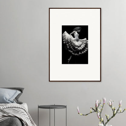 Framed wall art of a ballet dancer in Tutu from Ethereal Waltz Silence special edition