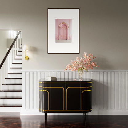 Art Deco black cabinet with gold trim, perfect for the Paris Dreams Frame collection