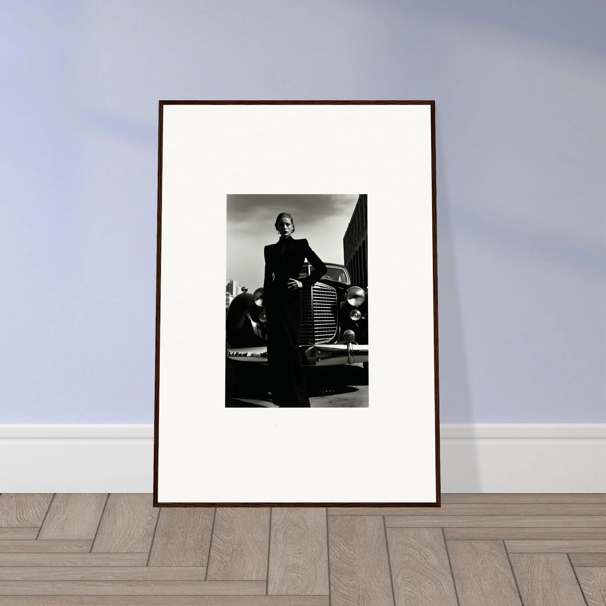 Framed black and white photo in dark frame from Noiray Vogue Explosion special edition art™