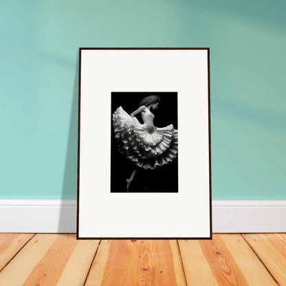 Framed black and white ballet dancer art, Ethereal Waltz Silence special edition