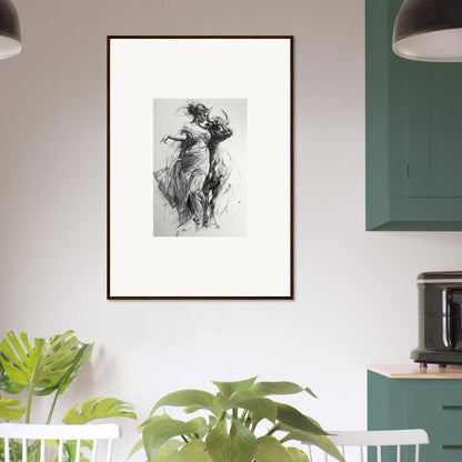 Framed wall art of a flowing figure from Forest Flame Dance special edition art™