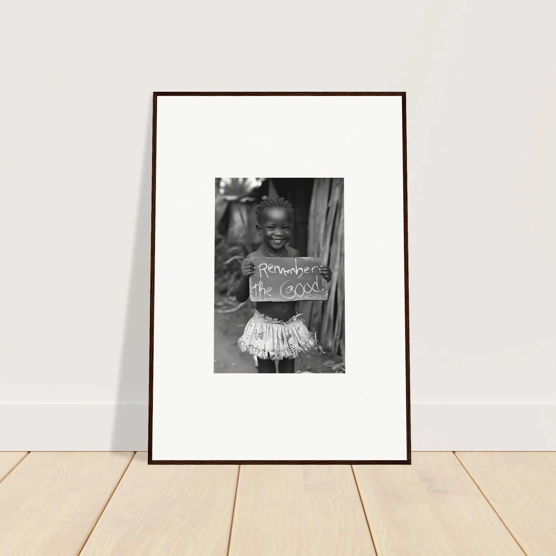 Framed black and white photograph showcased in Chromatic Joy Ancients special edition art™