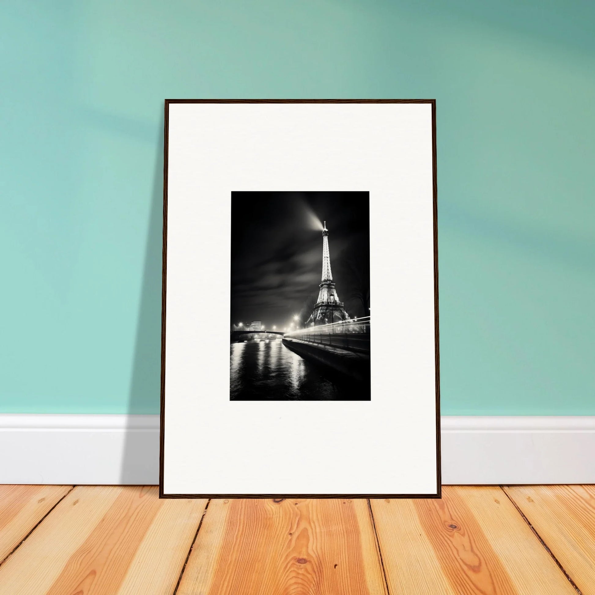 Framed black and white Eiffel Tower photo, Paris Radiates Eleepizarre special edition art™