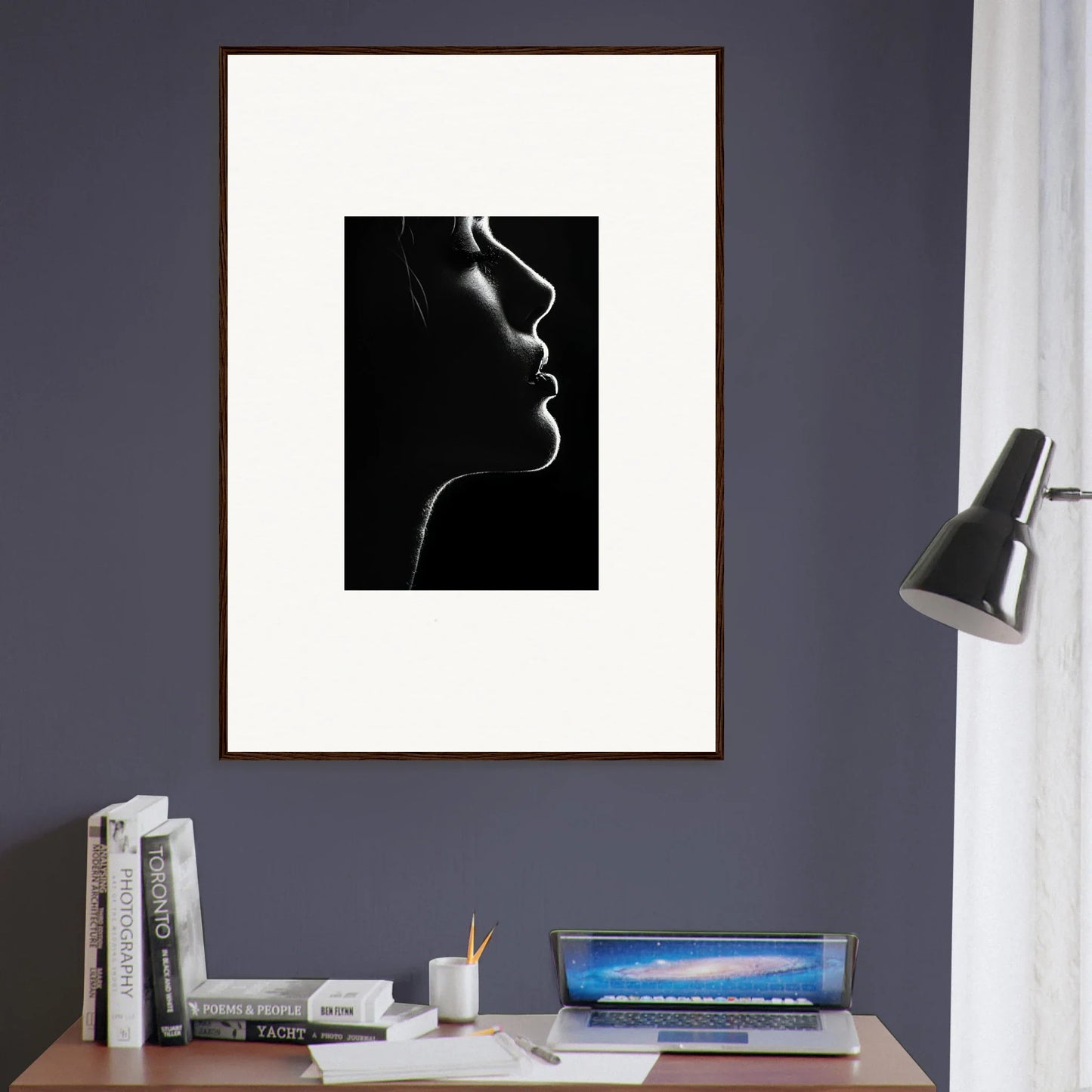 Black and white silhouette in a frame for Velvet Void Sensation special edition art™