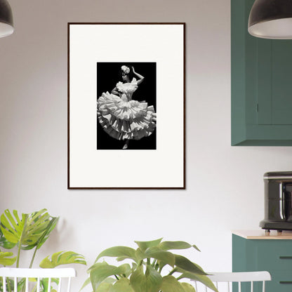 Framed black and white photo of a dancer in Curves Dreamscape Illuminated special edition art™