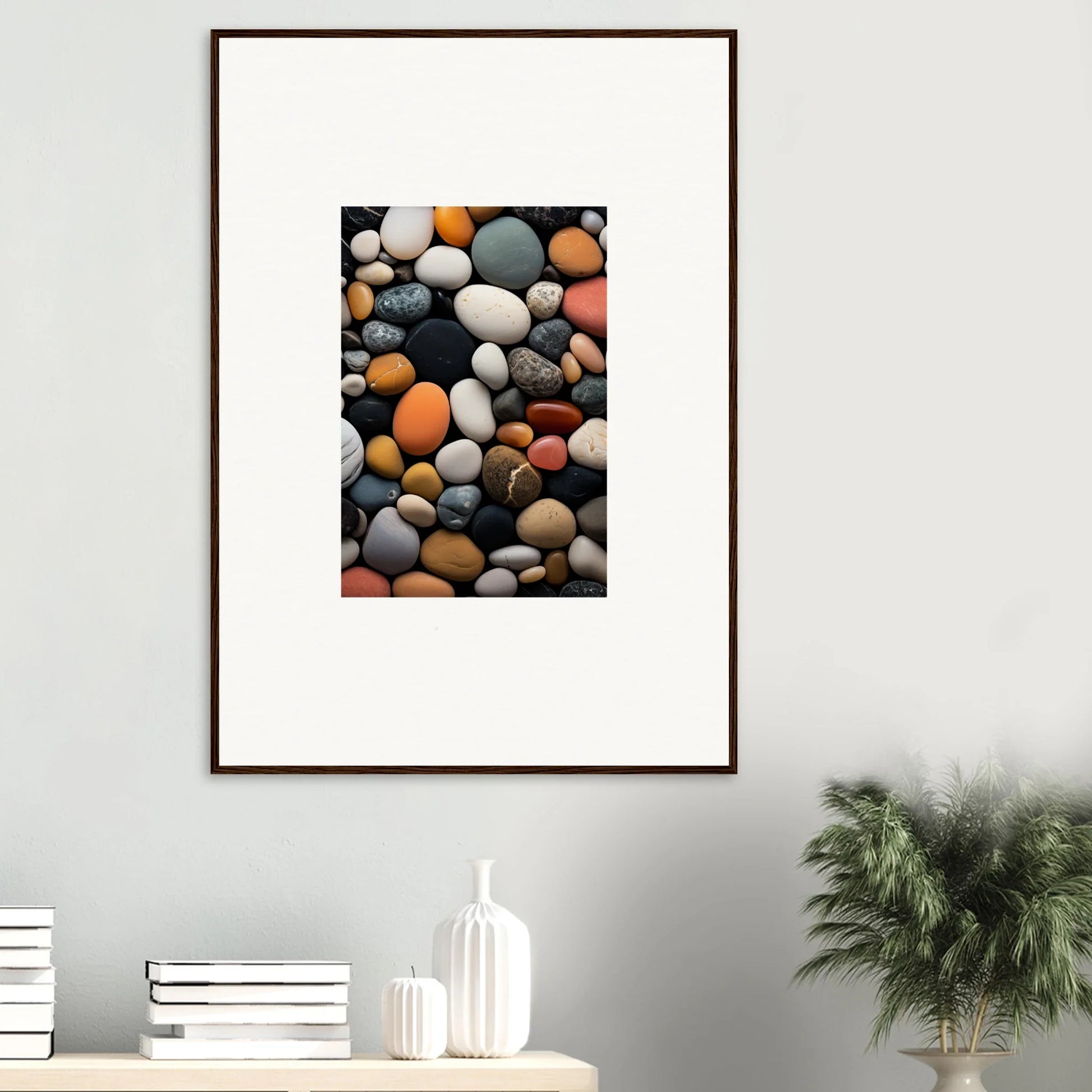 Framed photo of colorful river rocks from Elemental Whisperbound Ascendancies