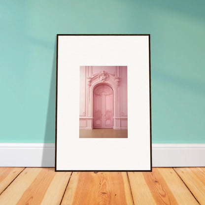 Framed photograph of an ornate pink doorway from Gentle Whims Myths special edition art™