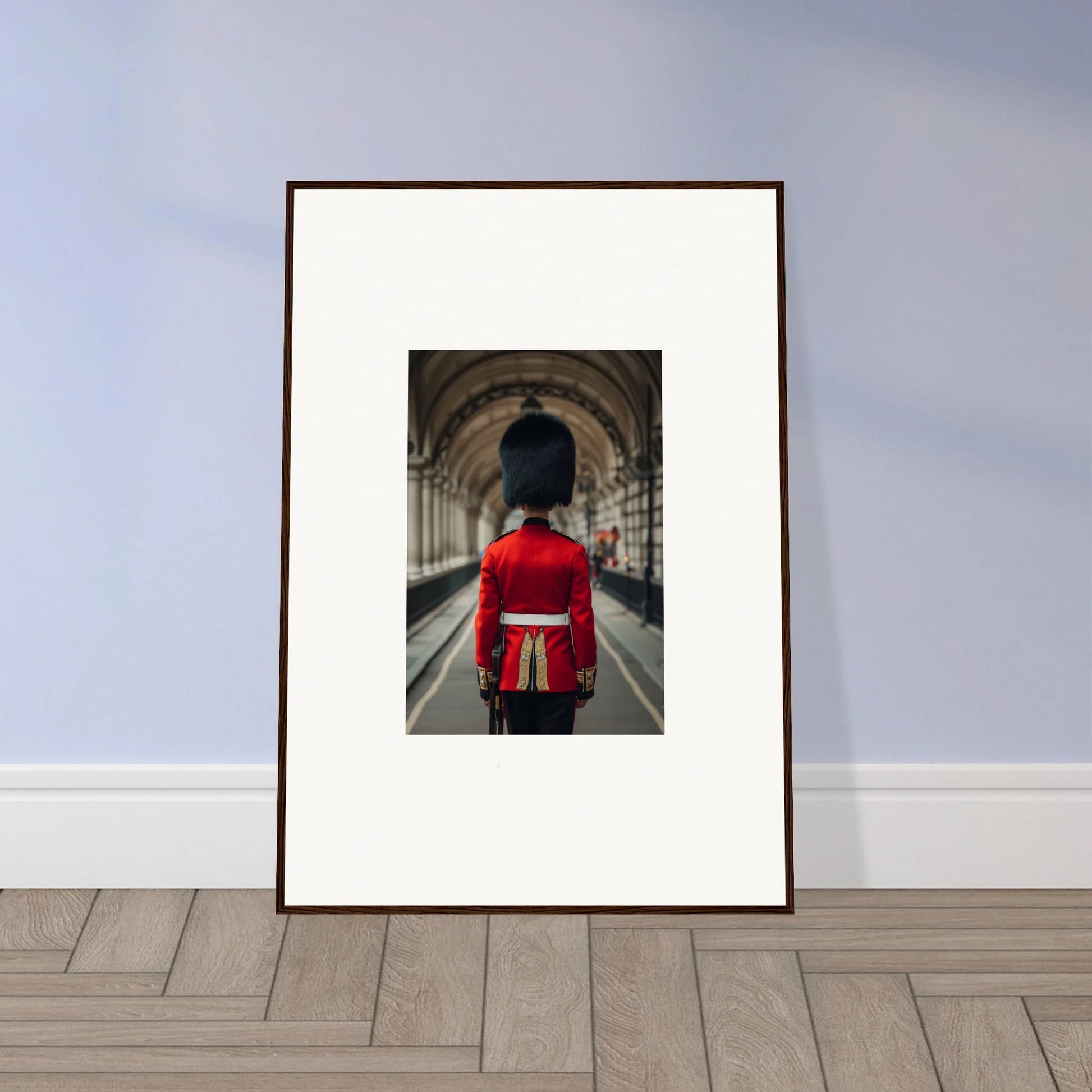 Framed wall art of a royal guard in the Scarlet Temporal Century special edition