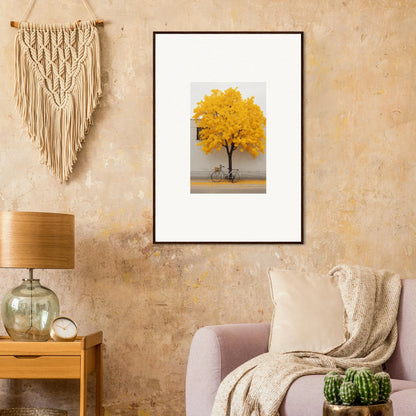 Framed wall art of a yellow-leaved tree, part of Lemonade Gaze Reverie collection