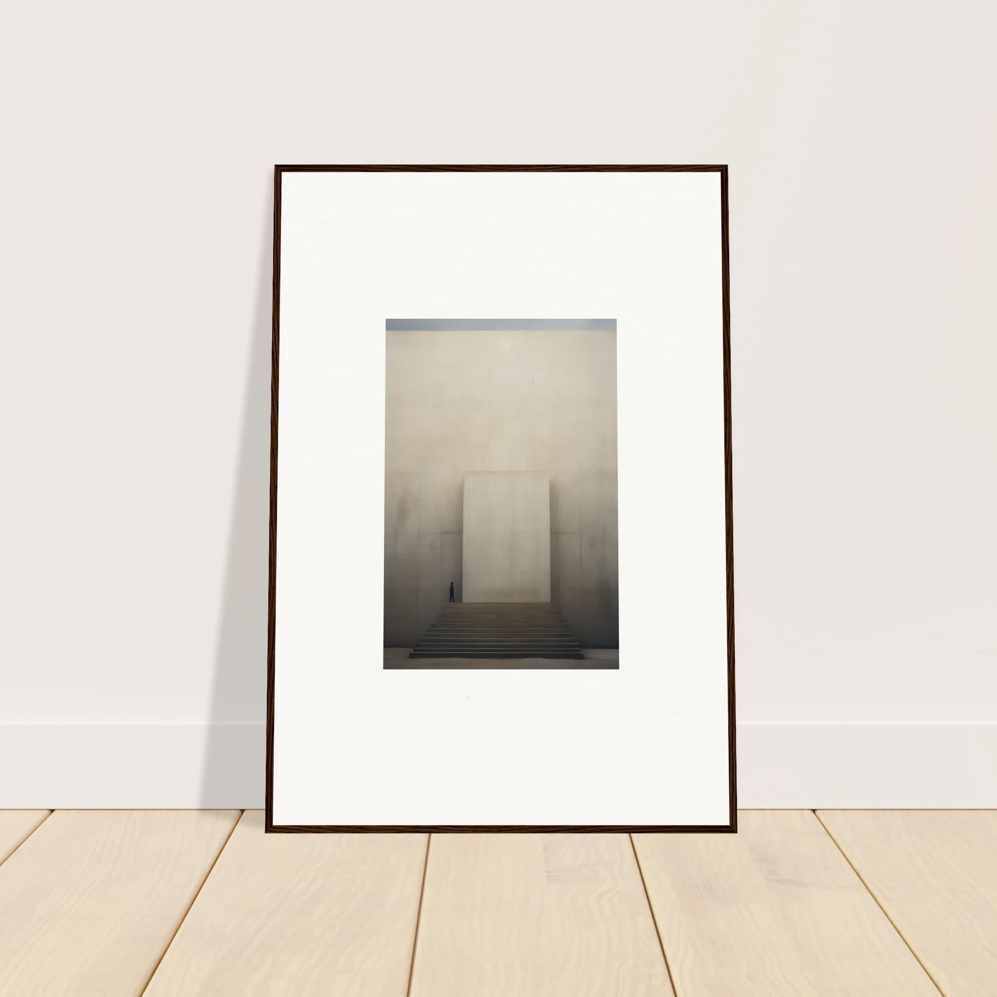 Framed black-and-white misty architecture from the Portal Eventide Abstract collection