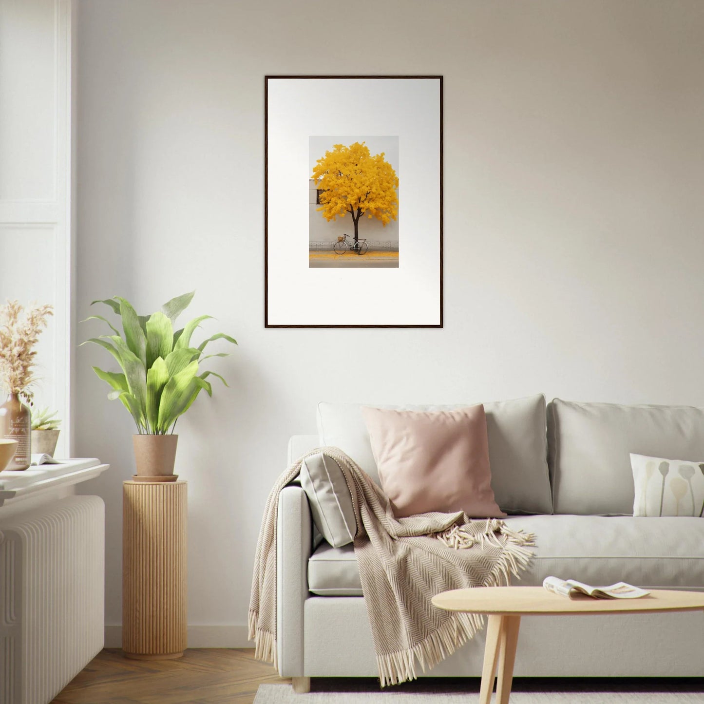 Framed wall art of a yellow-leaved tree in Lemonade Gaze Reverie Special Edition Art