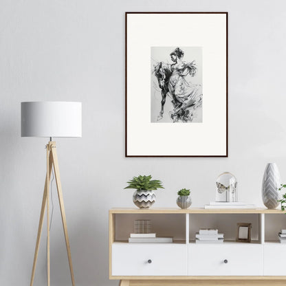 Framed black and white sketch wall art from Stardust Morph Whimsy special edition art™