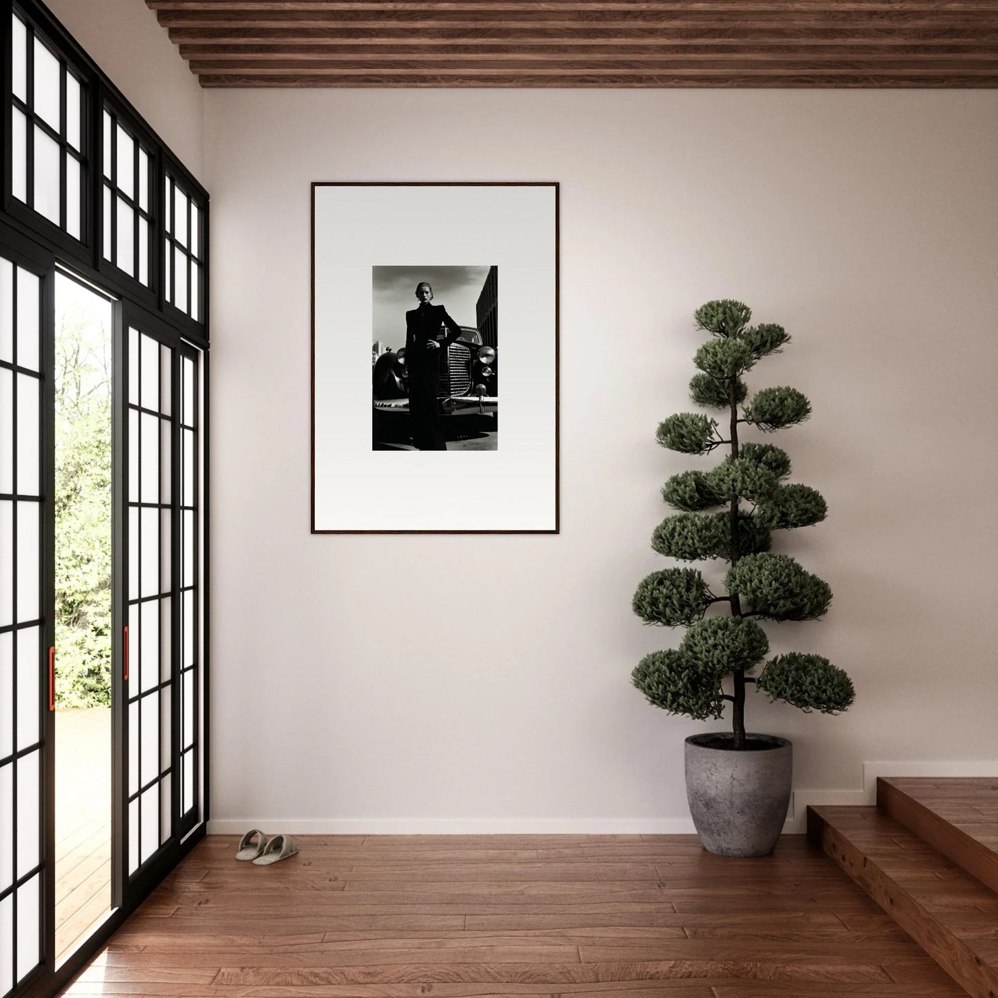 Framed black and white photo on white wall from Noiray Vogue Explosion special edition art™