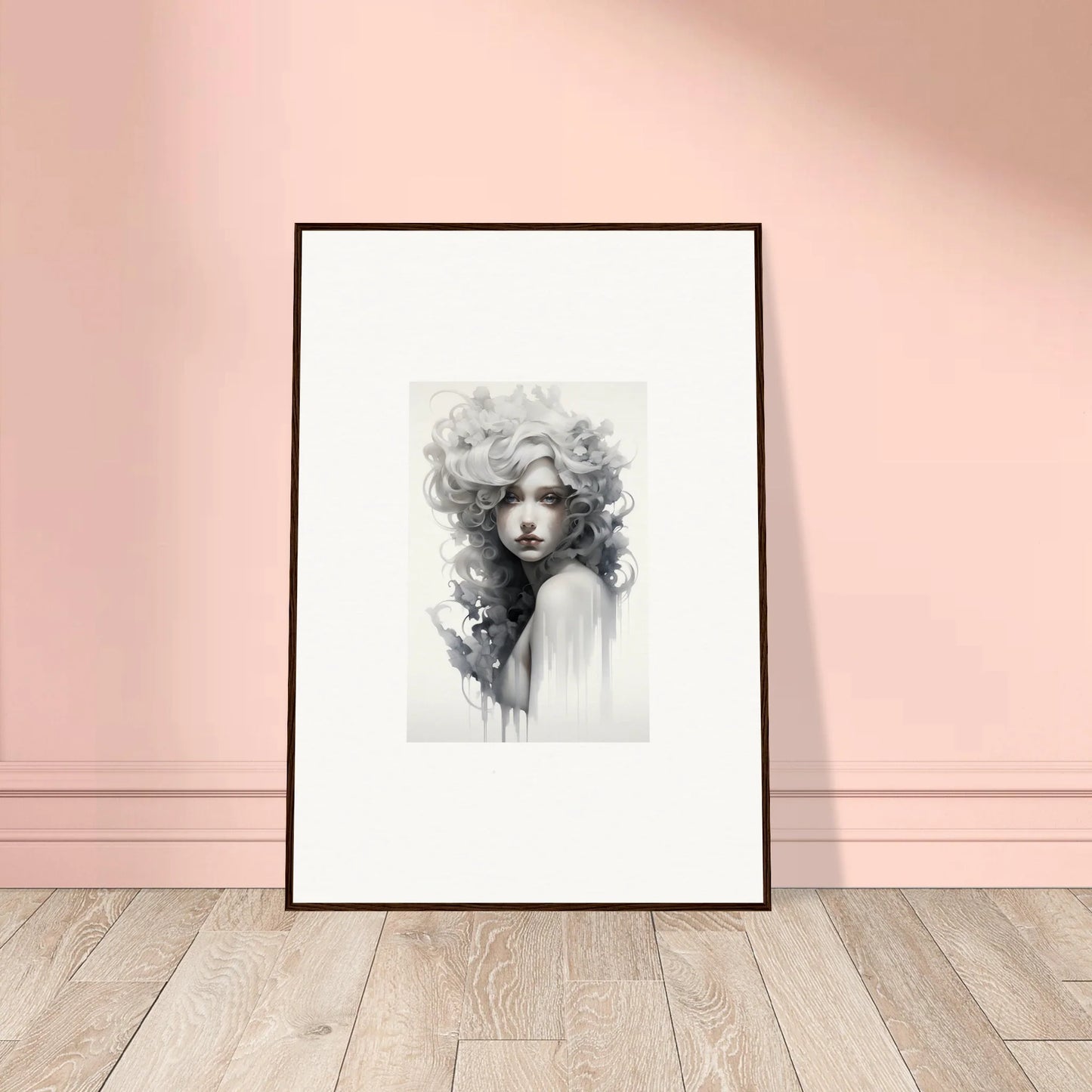 Black and white artistic portrait in a simple frame from Visions Veil Morphling