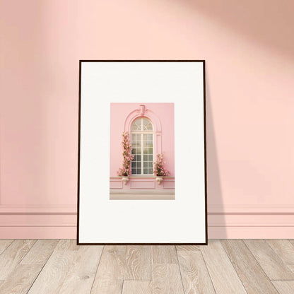 Framed art print of pink arched doorway with flowers, Vitalose Rose Sonnet special edition art™