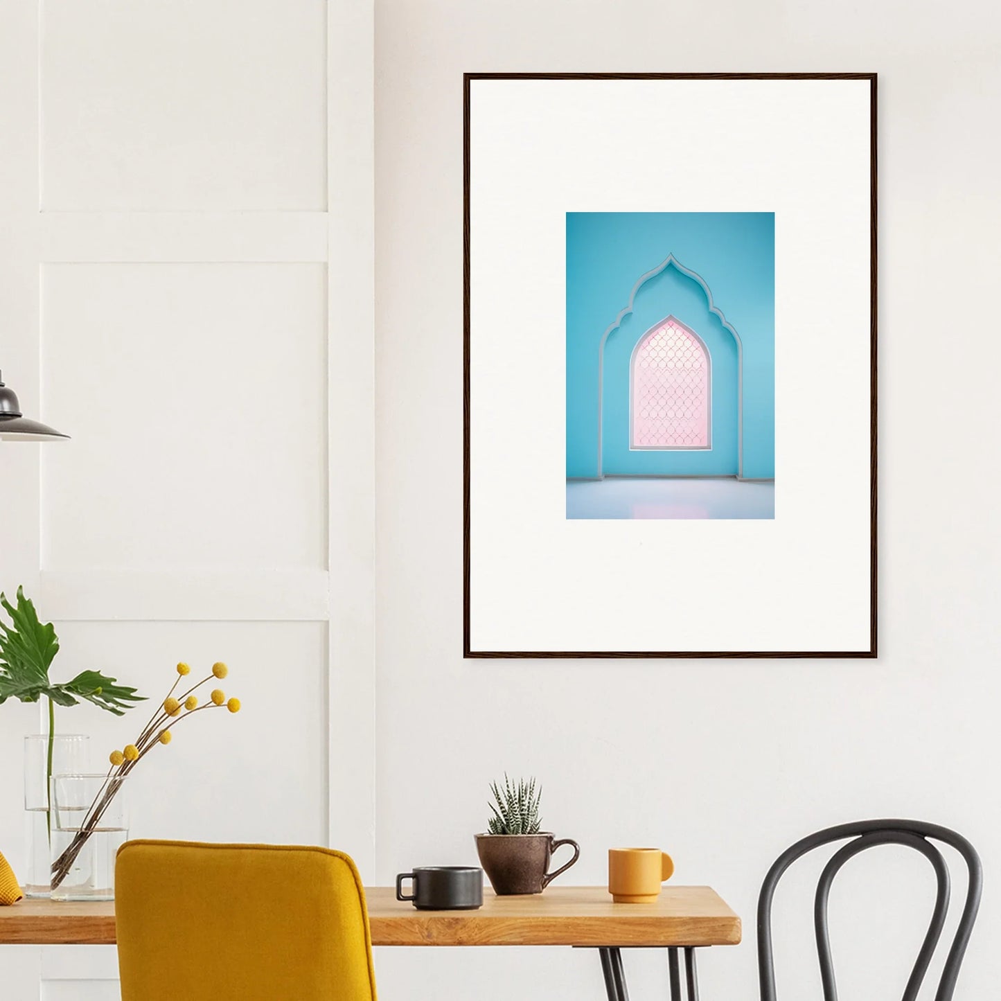 Framed art print of a turquoise archway in Souls Diffilveres Critfilters special edition art™