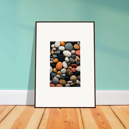 Framed photo of vibrant river rocks in Elemental Whisperbound Ascendancies design