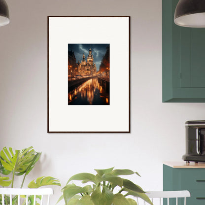 Framed photo of a church reflection in a canal, part of Reflected Dreamscape Tides