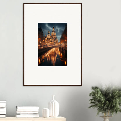 Framed photo of Saint Basil’s Cathedral at night in Reflected Dreamscape Tides