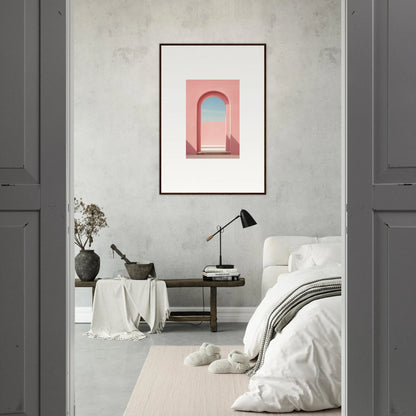 Pink archway artwork framed on a wall from the special edition art™ collection