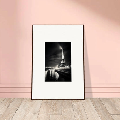 Framed wall art of Eiffel Tower at night, part of Paris Radiates Eleepizarre collection