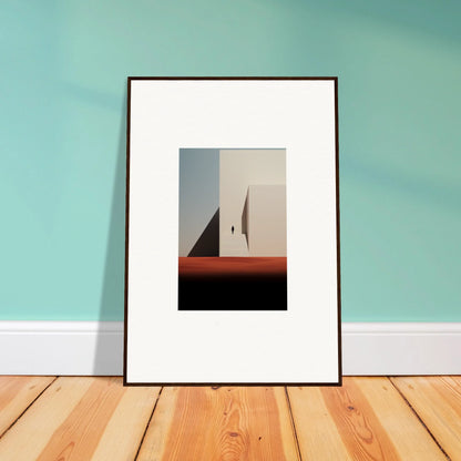 Framed minimalist photo of triangular shapes, perfect for Sombra Espérante Architecture